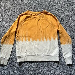 Athleta Yellow‎ Orange Ombre Crew Neck Pullover Sweatshirt Size XS